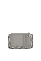 Quilted Falabella Top-Zip Cardholder